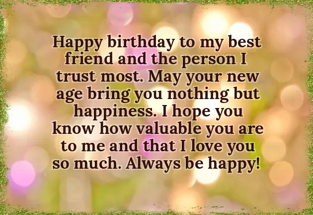Birthday Words To Best Friend