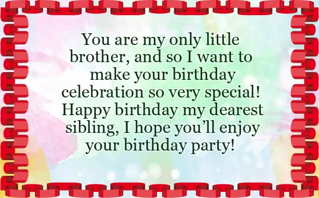 Birthday Msg For Little Brother Birthday Msg For Little Brother