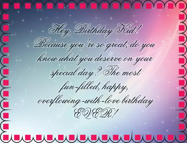 Birthday Wishes For Kindergarten Students