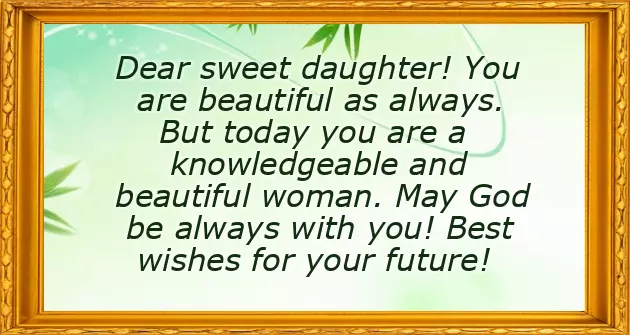 Graduation Wishes For Daughter From Parents