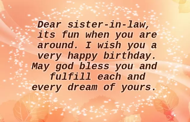 Sister In Law Birthday Sister In Law Birthday