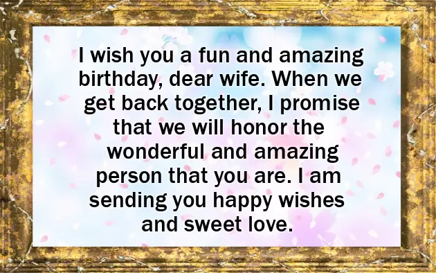 Sweet Birthday Message For Wife