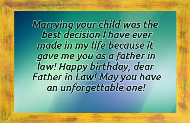 Birthday Wishes To Father In Law From Daughter In Law