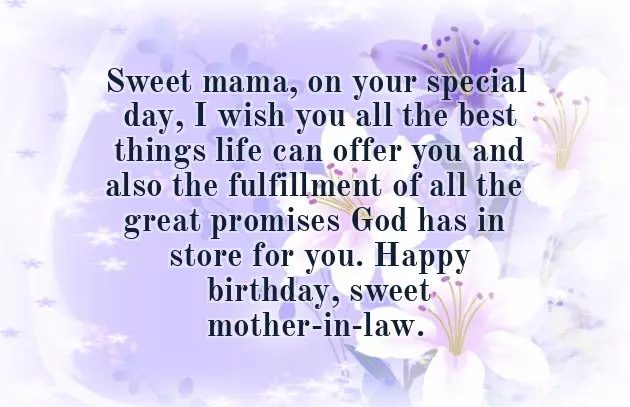 Birthday Wish For Mother In Law