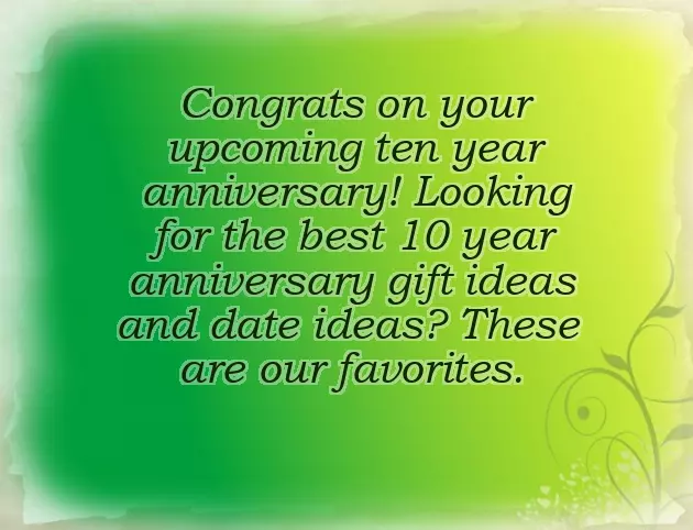 Traditional 10 Year Anniversary Gift Traditional 10 Year Anniversary Gift