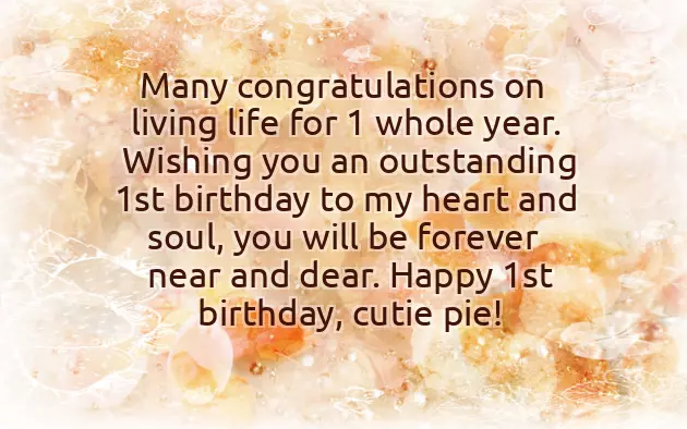 Birthday Wishes For One Year Son