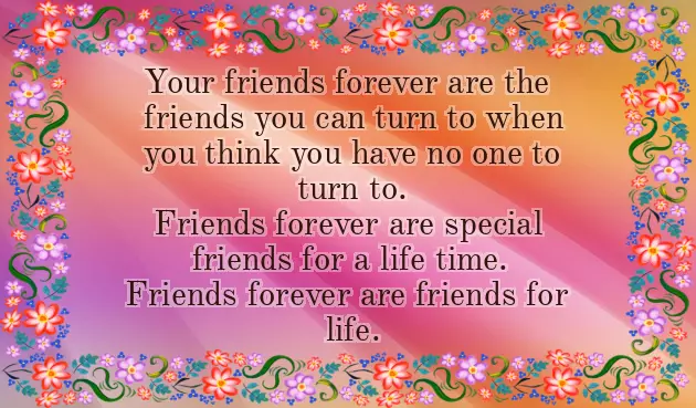 Friends For Life Poem Friends For Life Poem