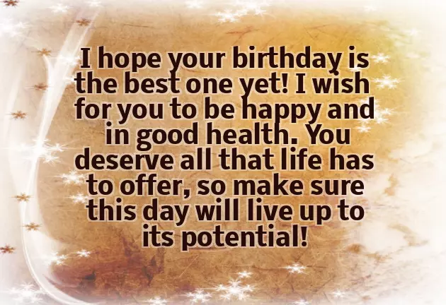 Happy Birthday Health Wishes