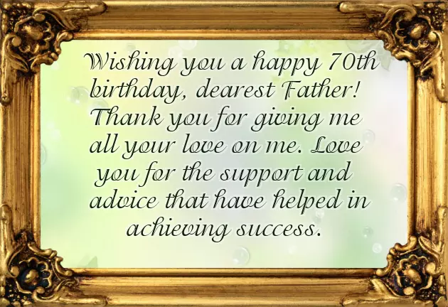 Happy 70Th Birthday Dad Quotes