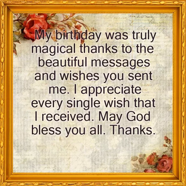 Thanks Note For Birthday Wishes Thanks Note For Birthday Wishes