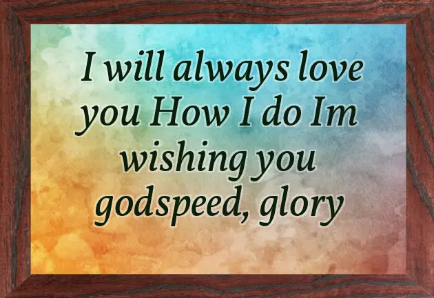 Wishing You Godspeed Wishing You Godspeed