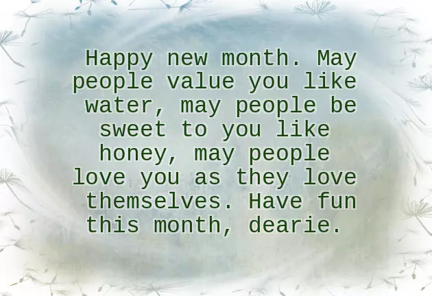 New Month Message To Husband