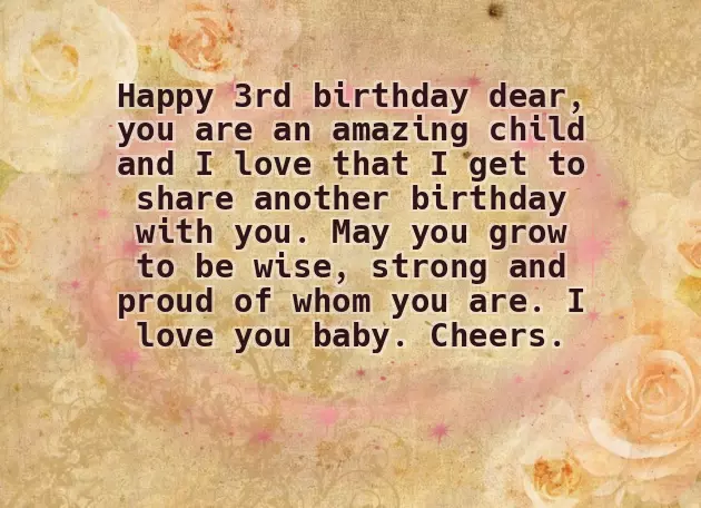 Happy Birthday Quotes For 3 Year Old Boy