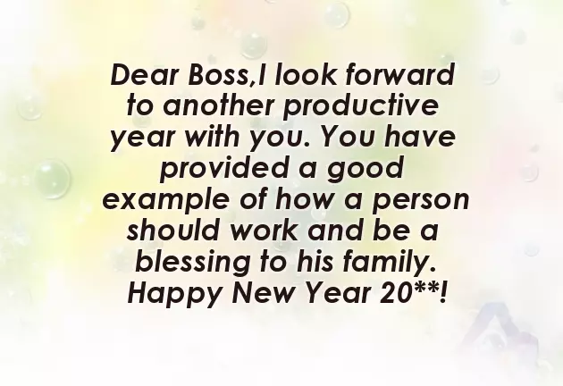 New Year Wishes To Boss And Colleagues New Year Wishes To Boss And Colleagues