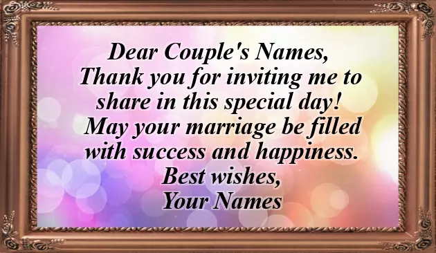 Sample Wedding Greetings Sample Wedding Greetings