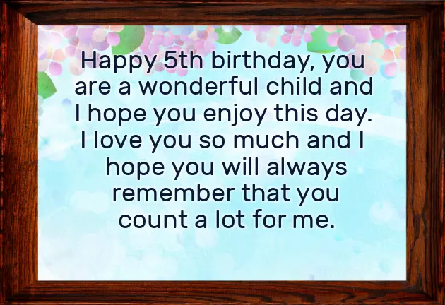5Th Birthday Wishes Girl 5Th Birthday Wishes Girl