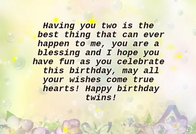 Happy Birthday Wishes To Twins Boy And Girl