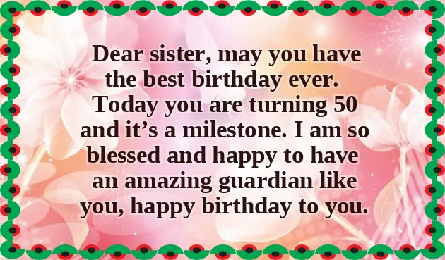 Beautiful Words For Sister Birthday