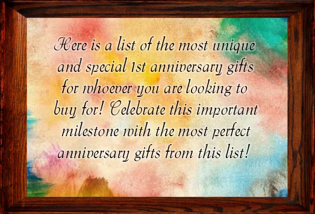 1St Wedding Anniversary Gifts For Him 1St Wedding Anniversary Gifts For Him