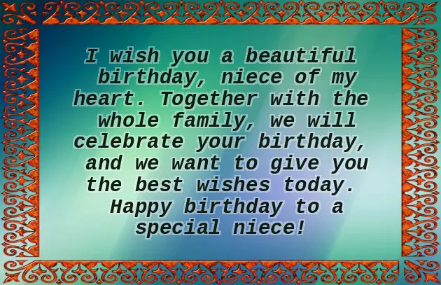 Words For My Niece On Her Birthday