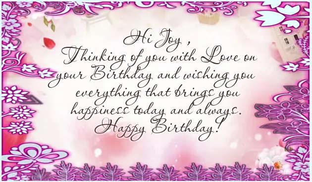 Happy Birthday Joy Happy Birthday Joy