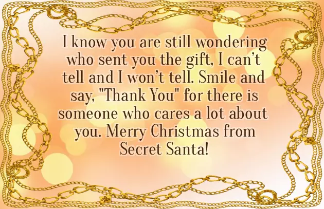 Secret Santa Greetings Secret Santa Greetings