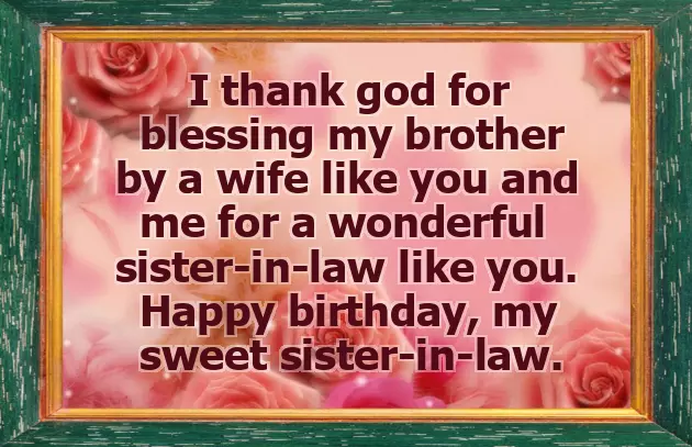 Sister In Law Birthday Sister In Law Birthday