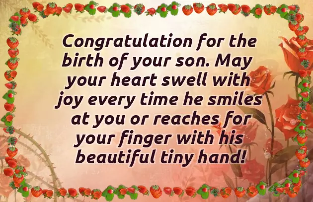 Congratulations With The Birth Of Your Son