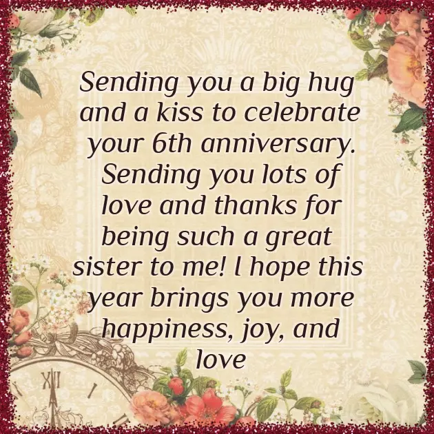 Elder Sister Anniversary Wishes