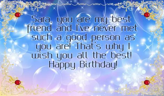 Sara Happy Birthday