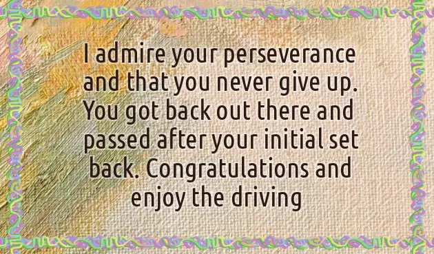 Congratulations On Your Licence Congratulations On Your Licence