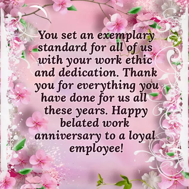 Congratulations To Colleague On Work Anniversary
