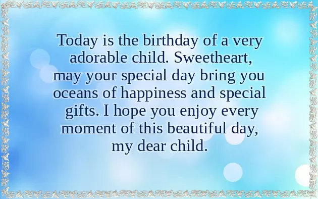 Birthday Quotes For Little Child