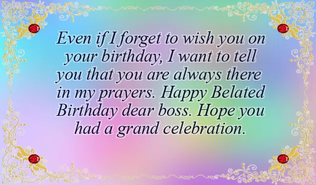 Happy Belated Birthday Female