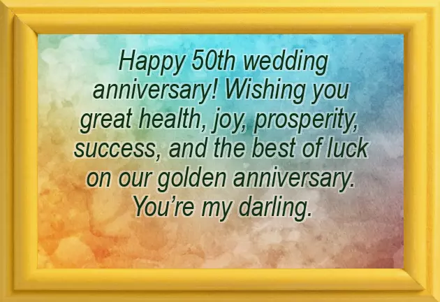 Golden Jubilee Wedding Anniversary Wishes