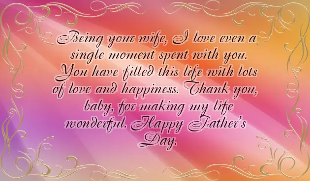 Fathers Day Greetings To Husband
