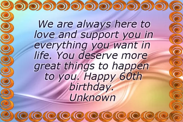 Happy 60Th Birthday Message Happy 60Th Birthday Message