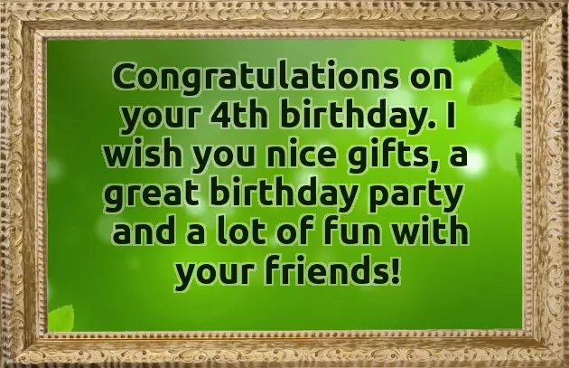 Birthday Wishes For Girl 4 Years Old