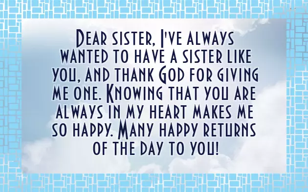 Happy Birthday Sister Not By Blood