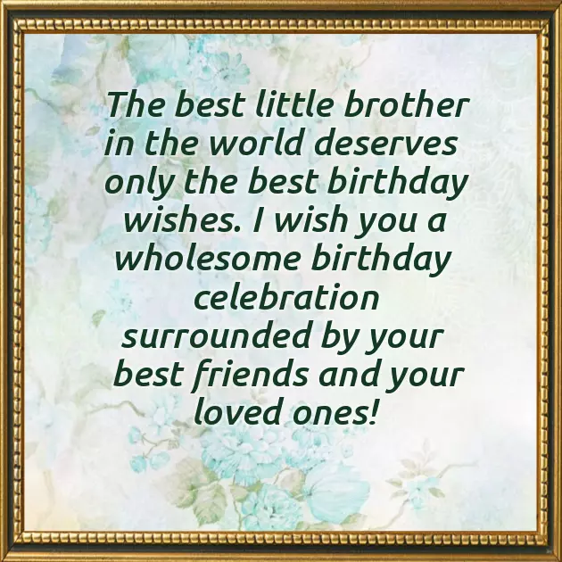 Birthday Wishes To Younger Brother Birthday Wishes To Younger Brother