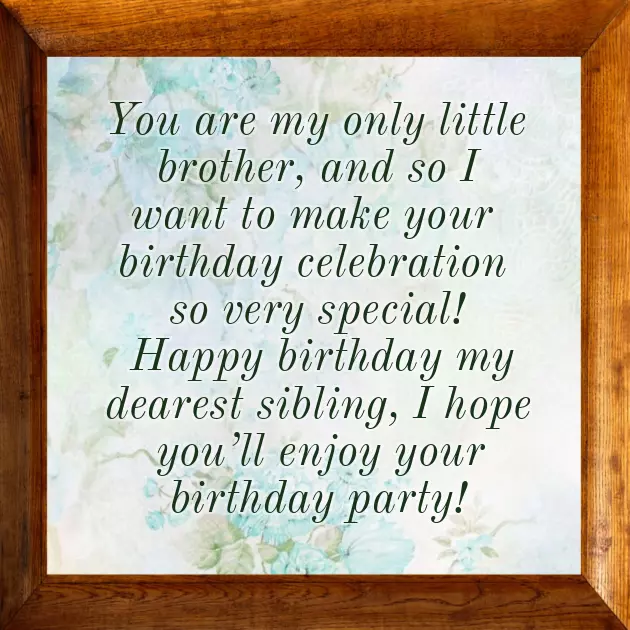 Birthday Wishes In English For Small Brother