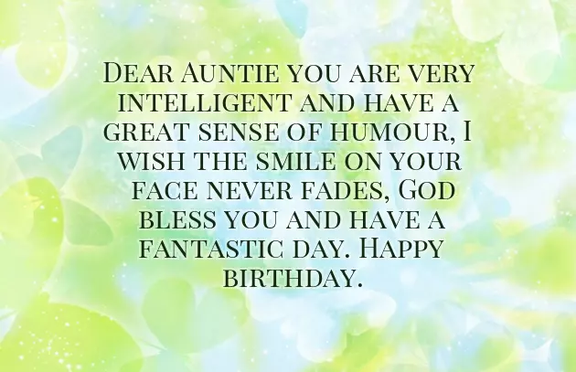 Happy Birthday To My Wonderful Aunt