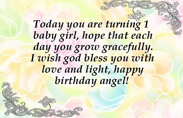 Girl Baby 1St Birthday Wishes