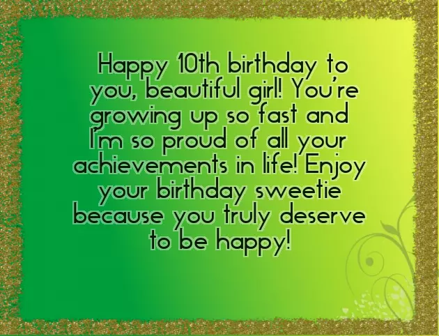 Birthday Greetings For 10 Year Old Boy