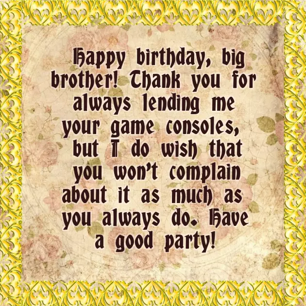 Best Happy Birthday Wishes For Big Brother