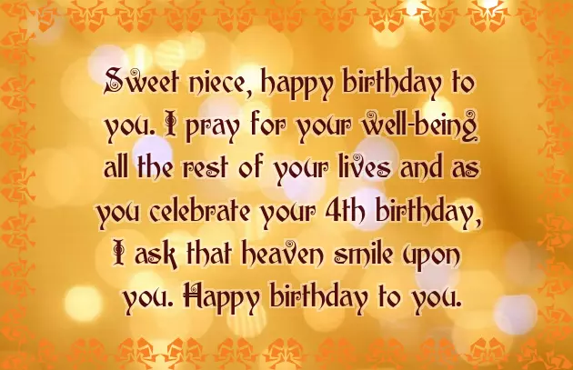 4Th Birthday Wishes For Niece 4Th Birthday Wishes For Niece