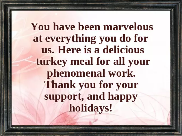 Thanksgiving Wish To Boss Thanksgiving Wish To Boss