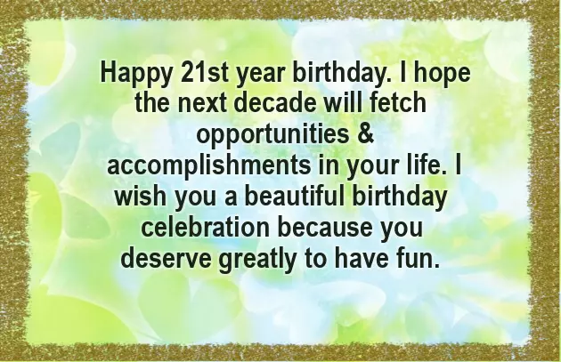 21St Birthday Greetings Female 21St Birthday Greetings Female