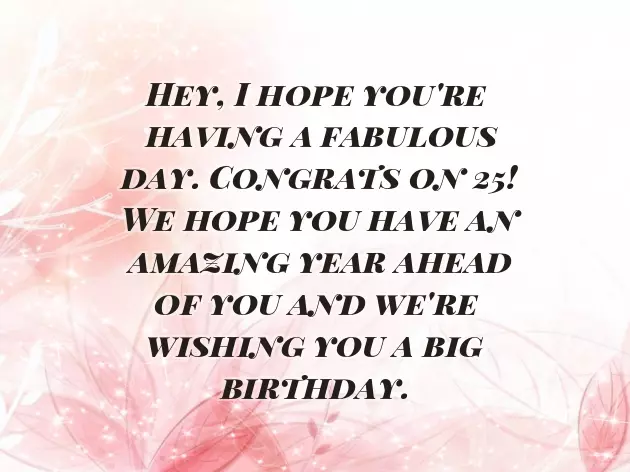 25Th Birthday Wishes For Wife