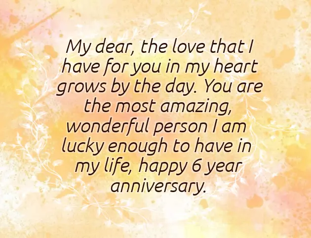 Happy 6Th Anniversary Wishes